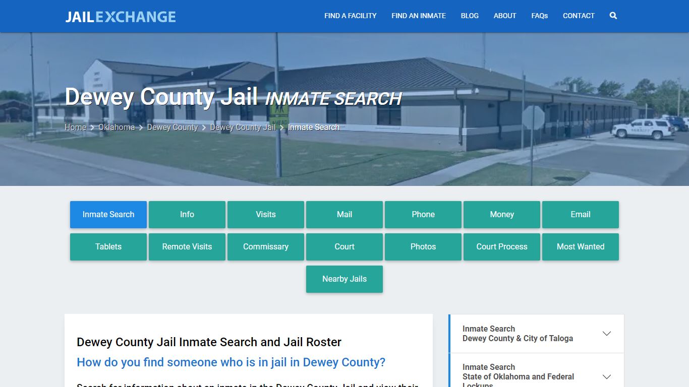 Inmate Search: Roster & Mugshots - Dewey County Jail, OK